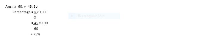 Formula: Percent of x is y