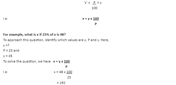 Formula: Find total from percentage